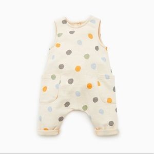 Zara baby girl polka dot one-piece jumpsuit 6-9M
